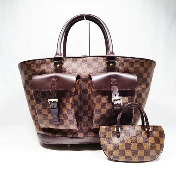 Authentic Louis Vuitton Manosque GM Damier Ebene Tote Bag/LV Shoulder Bag - Picture 2 of 16
